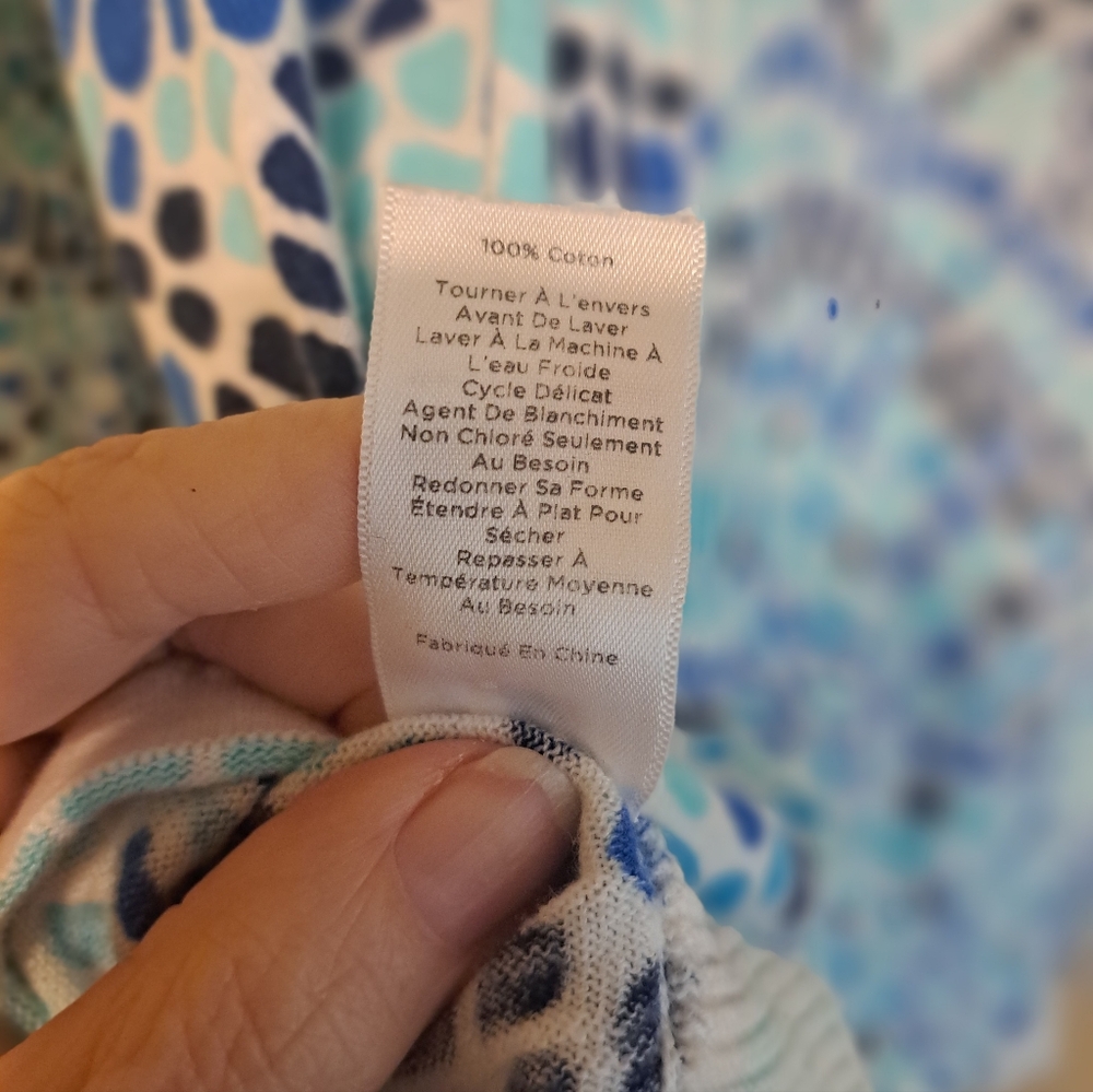 Blue Patterned Women's Top - Picture 5 of 10